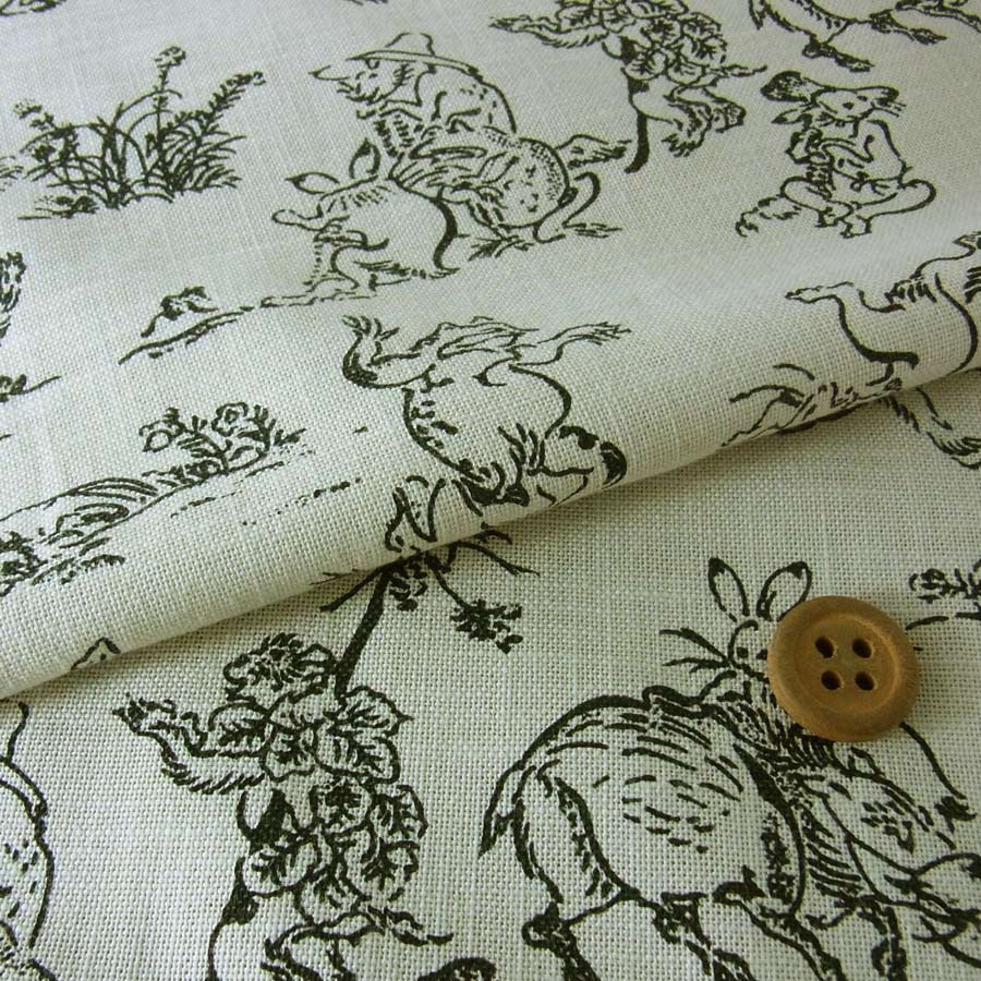 和風動物柄生地