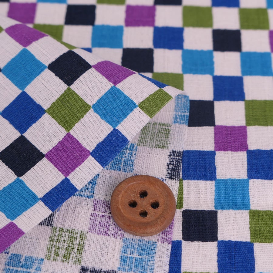 和風生地縞チェック水玉柄