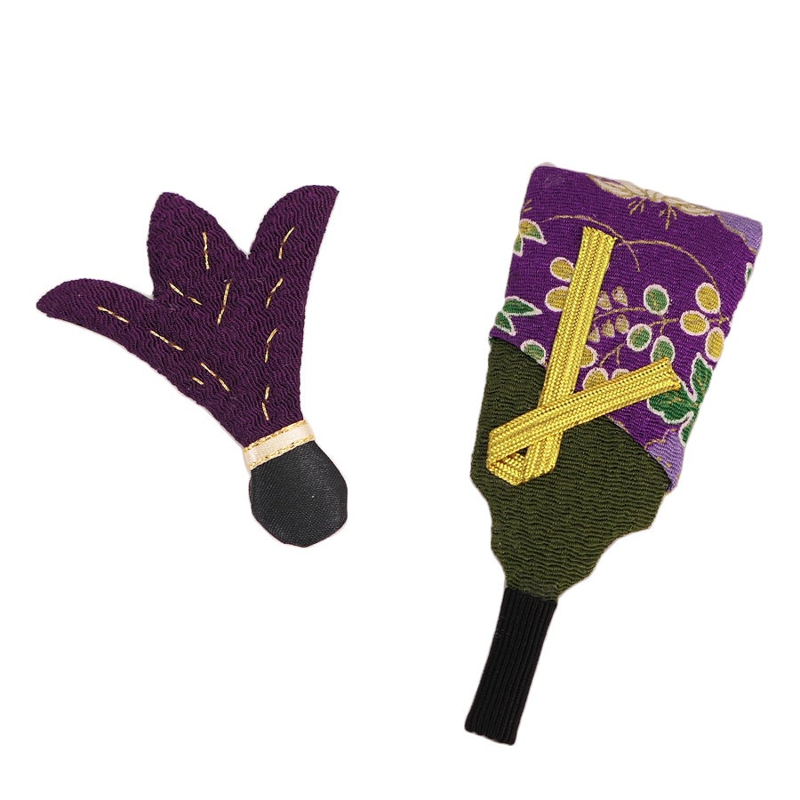 ちりめん細工パーツ（完成品）・羽子板 |生地 和柄/和布/ちりめん手芸
