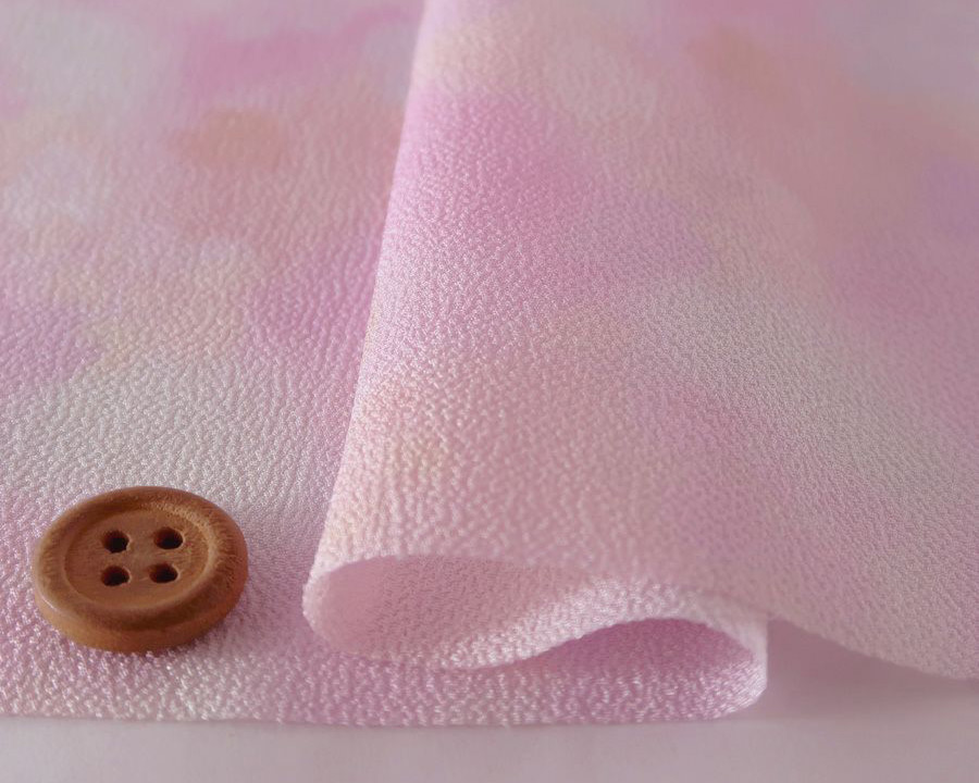 一越ちりめんぼかし柄春花かげろうピンク