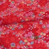 ちりめん生地・かすみ桜に手まり（赤）