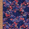 ちりめん生地・かすみ桜に手まり(青) 10cm単位 切り売り