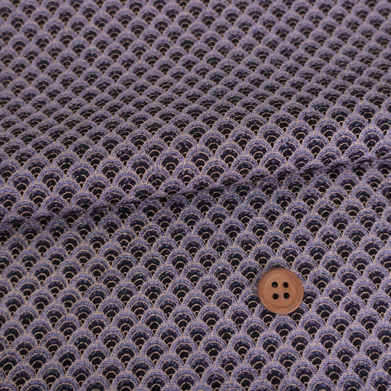 ちりめん生地 グラデーション青海波(グレイ) 10cm単位 切り売り