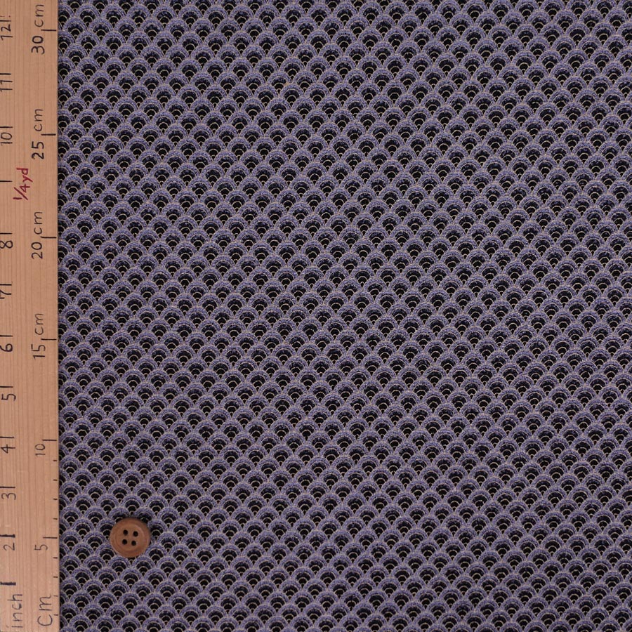 ちりめん生地 グラデーション青海波(グレイ) 10cm単位 切り売り