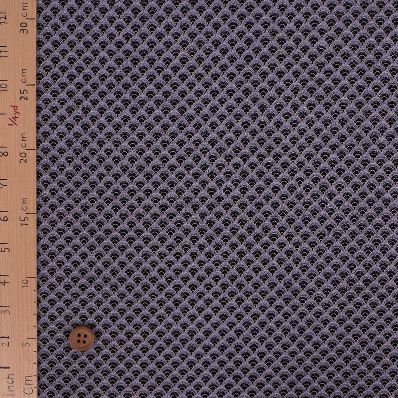 ちりめん生地 グラデーション青海波(グレイ) 10cm単位 切り売り