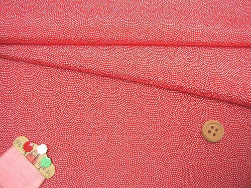 ちりめん生地・鮫小紋（赤）