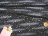 ちりめん生地・かすみに金あられ（黒）