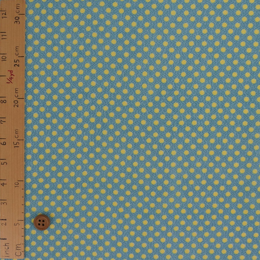 ちりめん生地・みずたま(青磁色) 10cm単位 切り売り