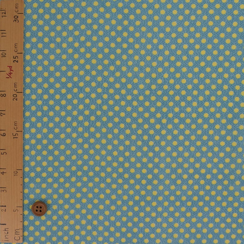 ちりめん生地・みずたま(青磁色) 10cm単位 切り売り