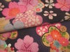 一越ちりめん・梅と桜（黒）