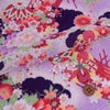 一越ちりめん・波文様に花（紫）
