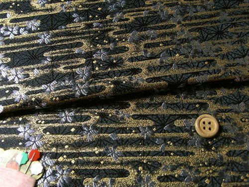 金らん・霞桜と隠れ麻の葉(黒)