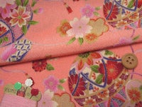 ポリちりめん・華手まり（ピンク）