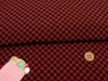 ポリちりめん・市松文様（えんじ/黒）