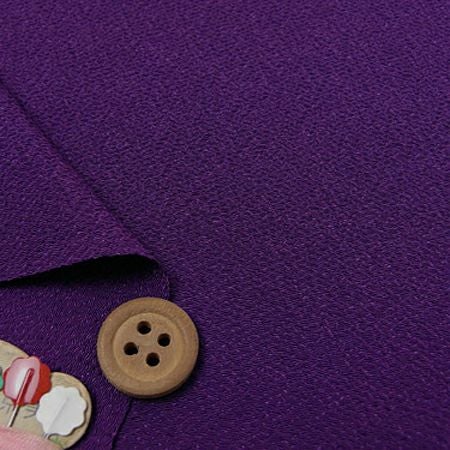 無地ポリエステルちりめん(紫・新色) 10cm単位 切り売り |生地 和柄