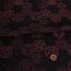 ジャカード家紋尽くし（赤茶）