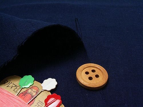 在庫限り/ 無地ダブルガーゼ(濃紺) 10cm単位 切り売り |生地 和柄/和布