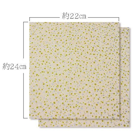 ちりめん・金銀あられ（きなり）：カットクロス |生地 和柄/和布