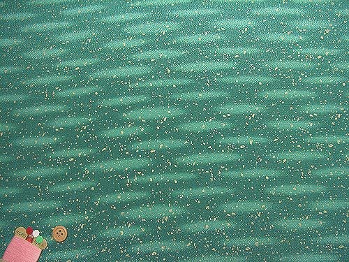 ちりめん・かすみに金あられ（緑）：カットクロス
