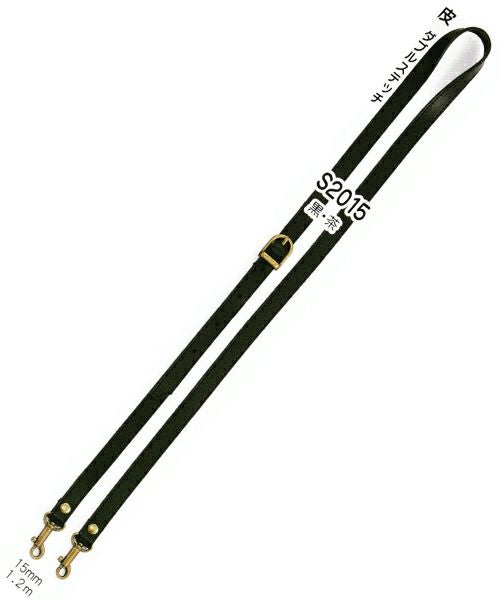 ショルダーストラップ・バックル付 本革ダブルステッチ 15mm×1.3m