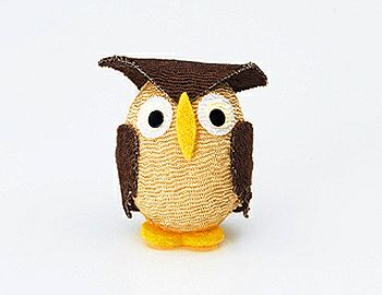 ちりめんつるし飾りパーツ（完成品）・タマゴ型ふくろう |生地 和柄