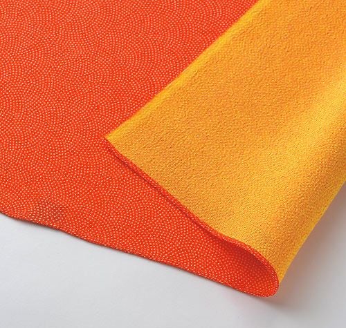 風呂敷68cm角 正絹ちりめん両面友禅・鮫小紋　シュ/キ