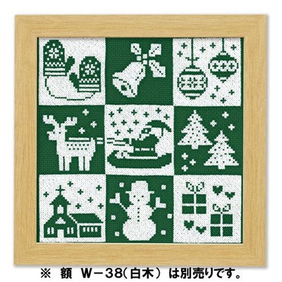 クロスステッチキット・クリスマス(グリーン)