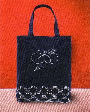 刺し子キット・バッグ（紺）