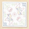 刺し子キット・北欧モチーフの花ふきん（ダーラナホース）