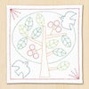 刺し子キット・北欧モチーフの花ふきん（ツリー）