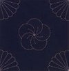 刺し子布（プリント）・夢ふきん・紺 菊刺し