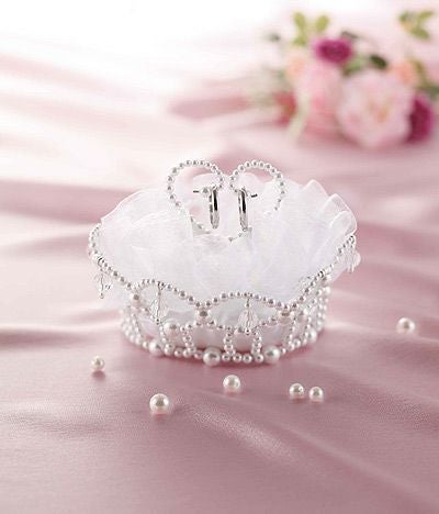 キット（縫製済ピロー入り）・グレースフラワーリングピロー ホワイト