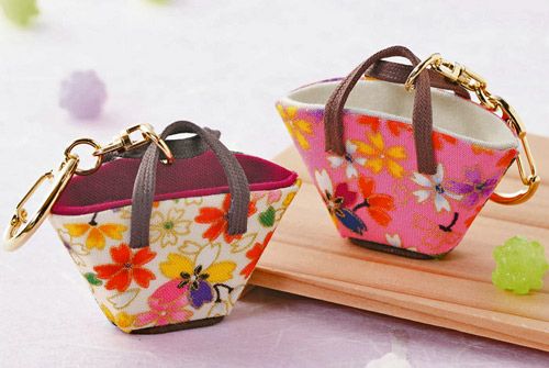 キット・和のミニバッグキーホルダー（桜柄） |生地 和柄/和布