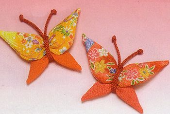 キット・雅びつるし飾り単品・蝶々 |生地 和柄/和布/ちりめん手芸通販