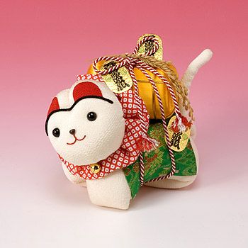 ちりめんキット・犬張子(中） |生地 和柄/和布/ちりめん手芸通販布がたり