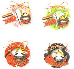 キット・ちりめんリース 端午の節句 |生地 和柄/和布/ちりめん手芸通販