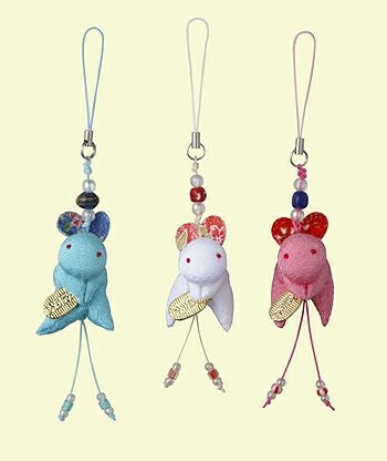 ちりめんキット・しあわせストラップ 開運うさぎ |生地 和柄/和布