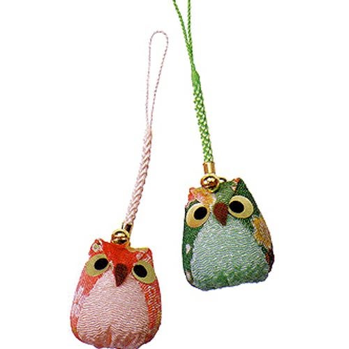キット・ちりめん手芸 フクロウ香り根付 |生地 和柄/和布/ちりめん手芸