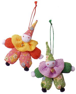 キット・二つの花ピエロ |生地 和柄/和布/ちりめん手芸通販布がたり