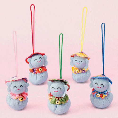 京ちりめんキット・五色の根付・地蔵