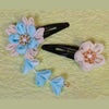 つまみ細工髪飾りキット・一越ちりめんで作る お花のヘアピン
