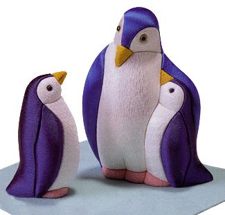 木目込人形キット・ペンギンの親子