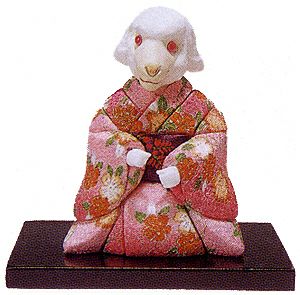 2027干支木目込みキット 招福親子羊 |生地 和柄/和布/ちりめん手芸通販