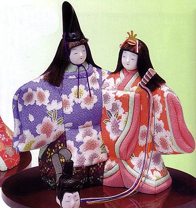 木目込み人形　「桜花立雛」 真多呂人形作 桜花立雛 木目込み