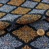 金襴生地(金らん)金銀菱紋様(黒)