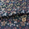 金襴生地（金らん）桜映り（黒）