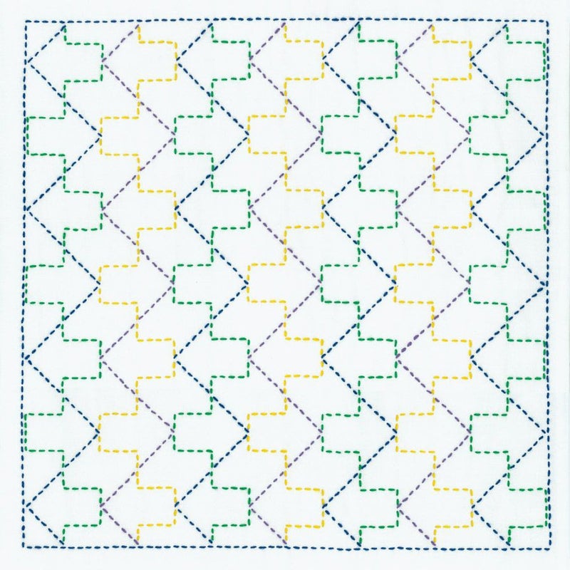 刺し子キット 花ふきん 矢印