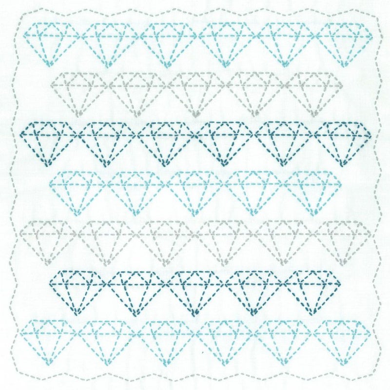 刺し子キット 花ふきん ジュエル