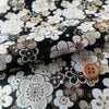 金襴生地（金らん）きらめき梅（黒）
