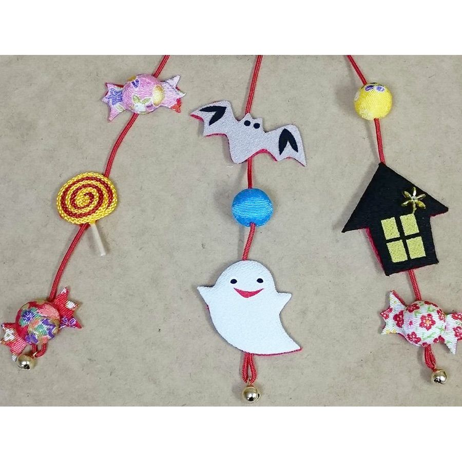 ちりめん手芸キット お細工つりびな「10月ハロウィン」 |生地 和柄
